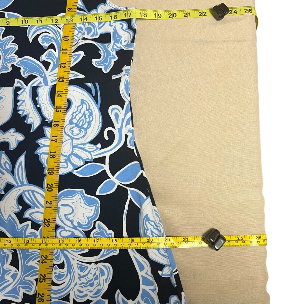 Talbots Jersey Knit Maxi Dress Dynamic Paisley Blue Sleeveless Size Medium NWT - Picture 7 of 14